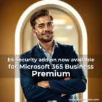 Artistic representation for E5 Security add on now available for Microsoft 365 Business Premium