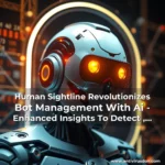 Artistic representation for Human Sightline Revolutionizes Bot Management With Ai - Enhanced Insights To Detect , Isolate , And Track Attackers!