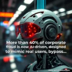 Artistic representation for More than 40% of corporate fraud is now AI-driven, designed to mimic real users, bypass traditional defenses and scale at speeds that overwhelm even the best-equipped SOCs
