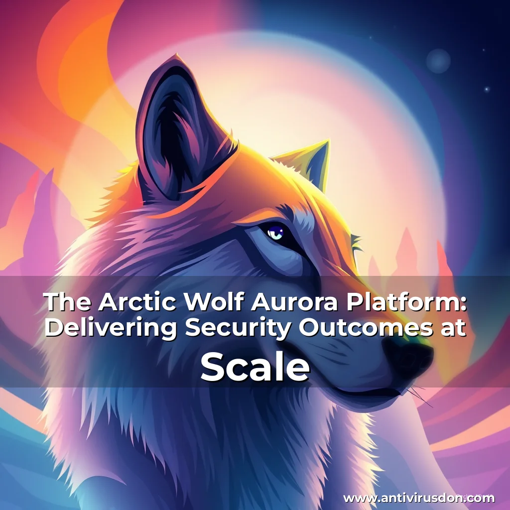 Artistic representation for The Arctic Wolf Aurora Platform: Delivering Security Outcomes at Scale