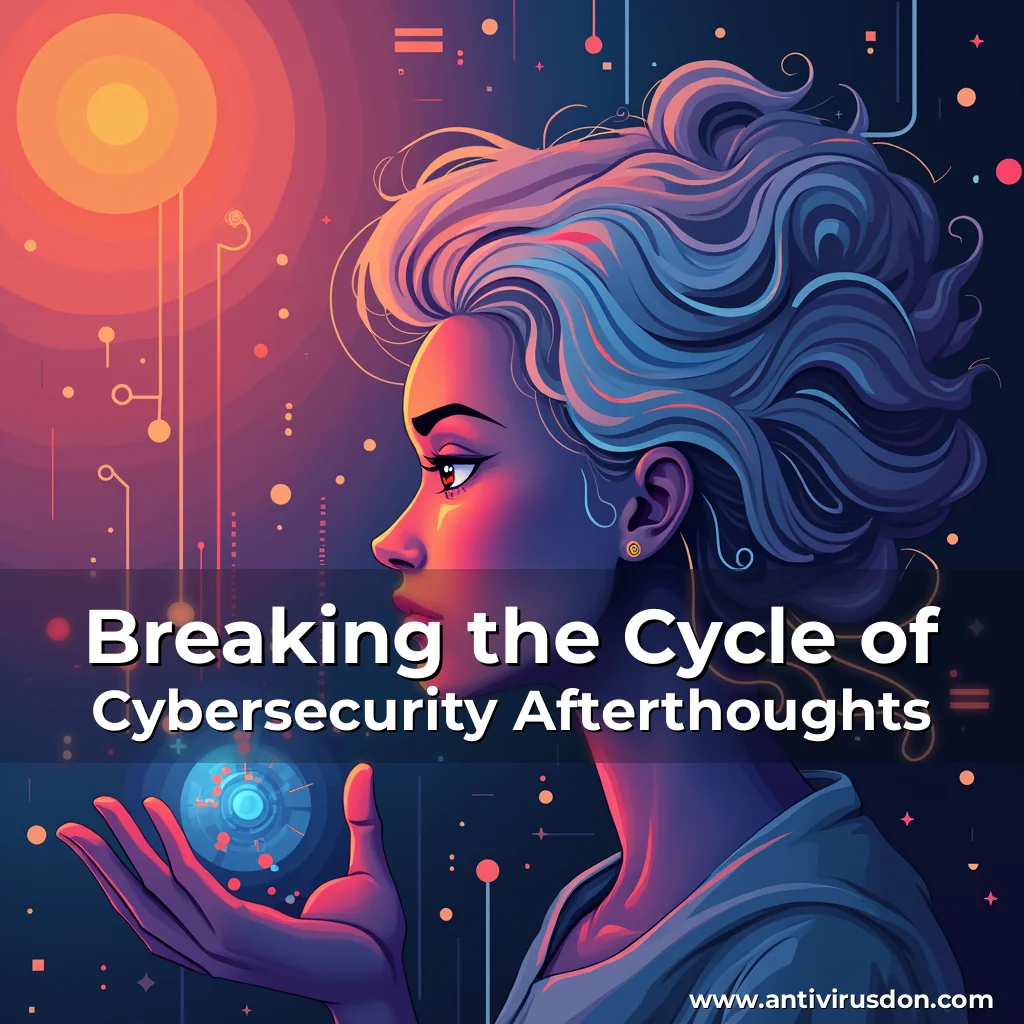 Artistic representation for Breaking the Cycle of Cybersecurity Afterthoughts