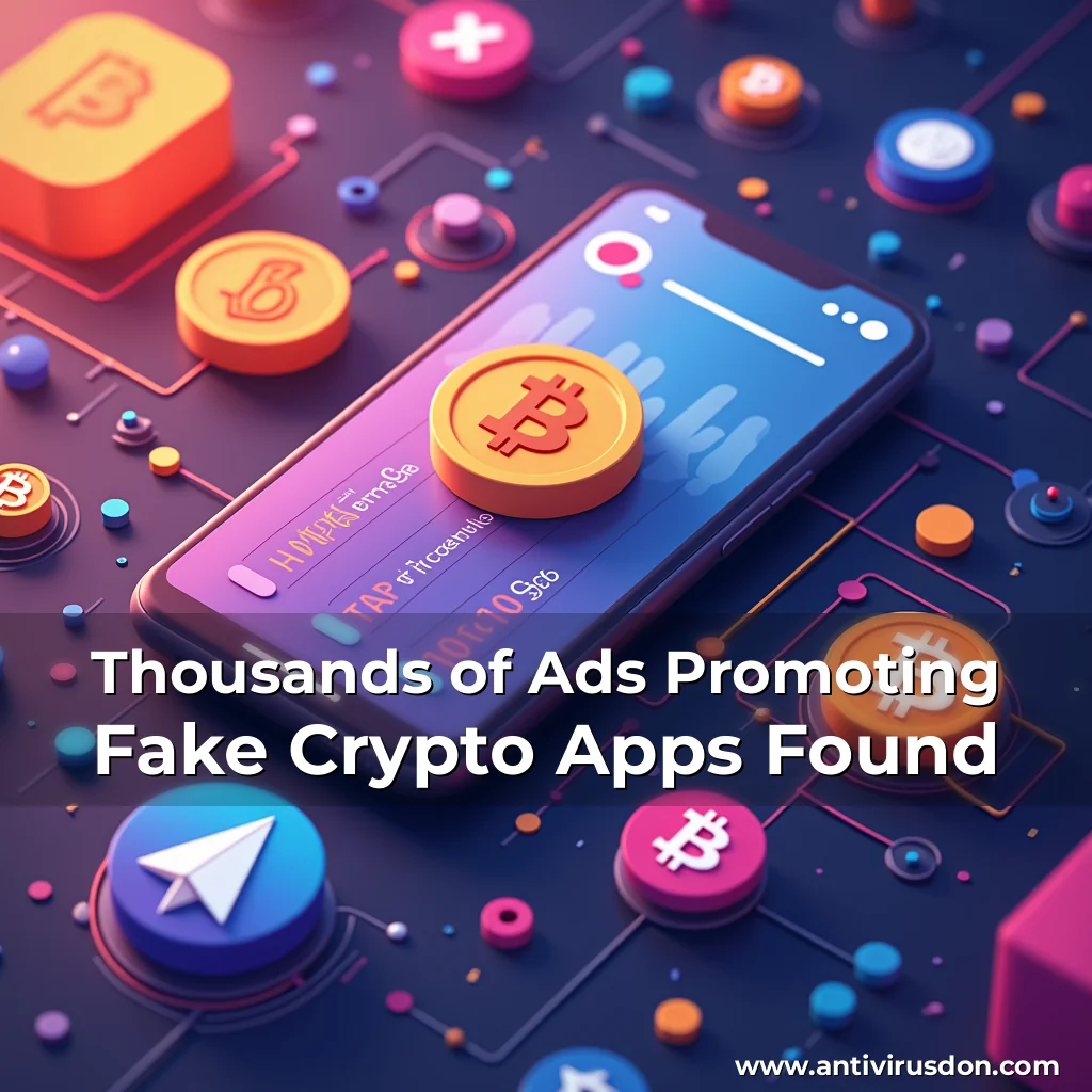 Artistic representation for Thousands of Ads Promoting Fake Crypto Apps Found