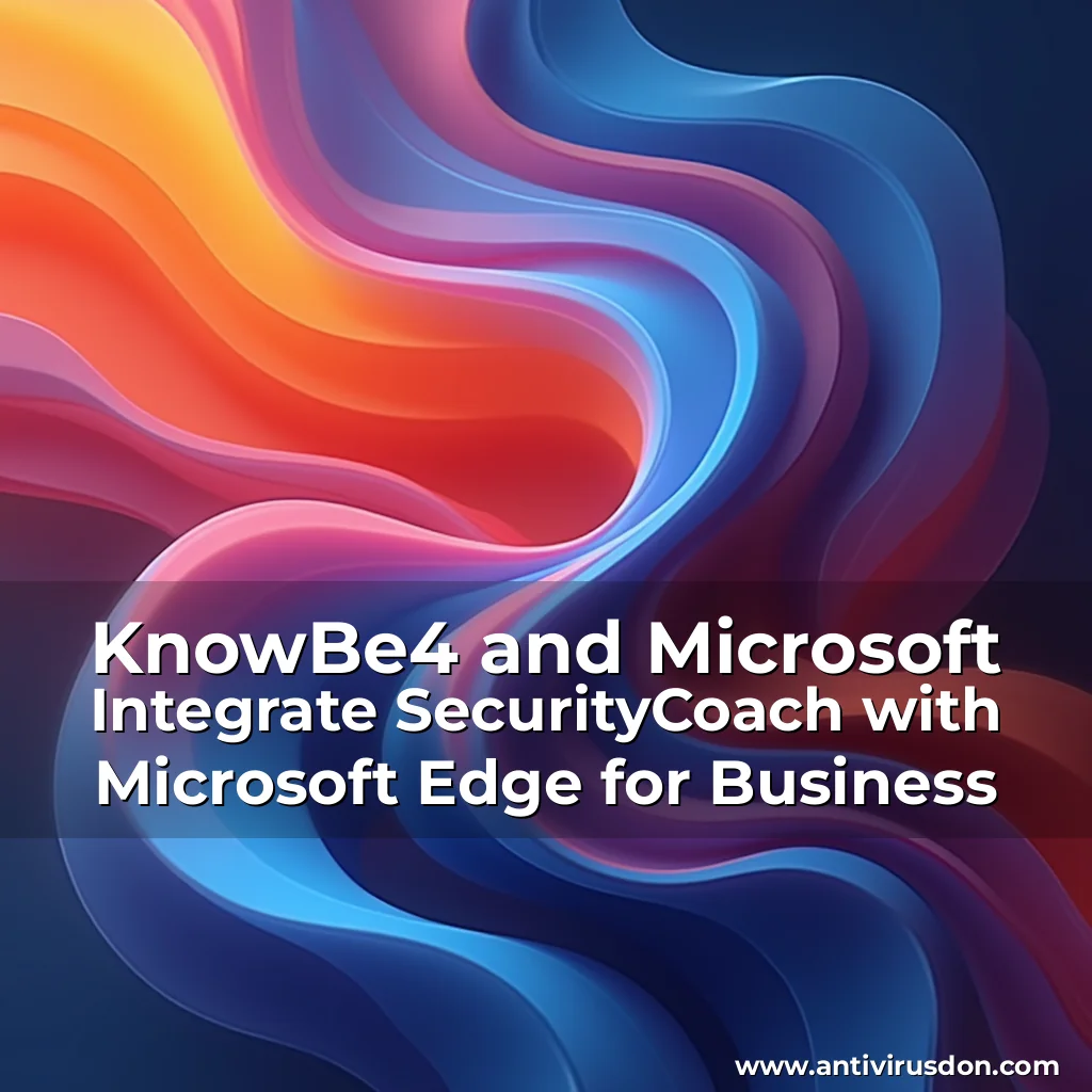Artistic representation for KnowBe4 and Microsoft Integrate SecurityCoach with Microsoft Edge for Business