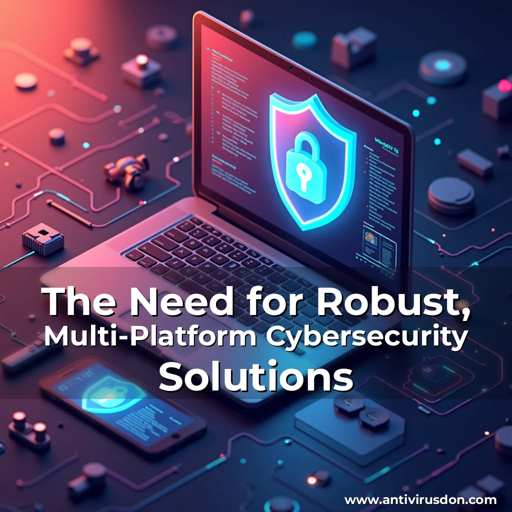 Artistic representation for The Need for Robust, Multi-Platform Cybersecurity Solutions