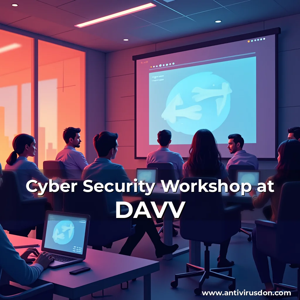 Artistic representation for Cyber Security Workshop at DAVV