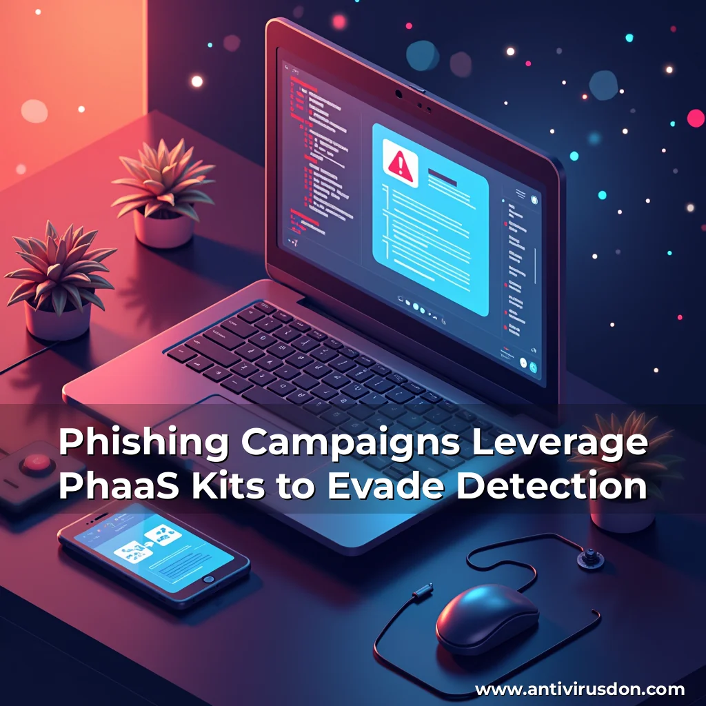 Artistic representation for Phishing Campaigns Leverage PhaaS Kits to Evade Detection