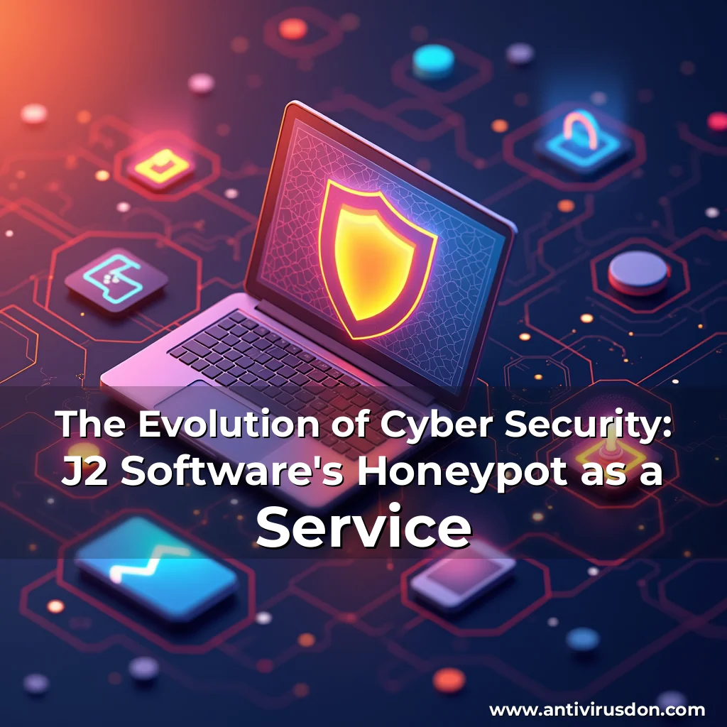 Artistic representation for The Evolution of Cyber Security: J2 Software's Honeypot as a Service
