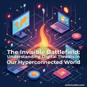 Artistic representation for The Invisible Battlefield: Understanding Digital Threats in Our Hyperconnected World