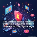 Artistic representation for The Science Behind Malware Detection: Unveiling Hidden Threats in the Digital Age