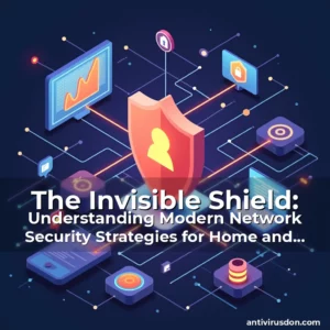 Artistic representation for The Invisible Shield: Understanding Modern Network Security Strategies for Home and Business Users
