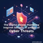 Artistic representation for The Digital Shield: Mastering Internet Security in an Age of Cyber Threats